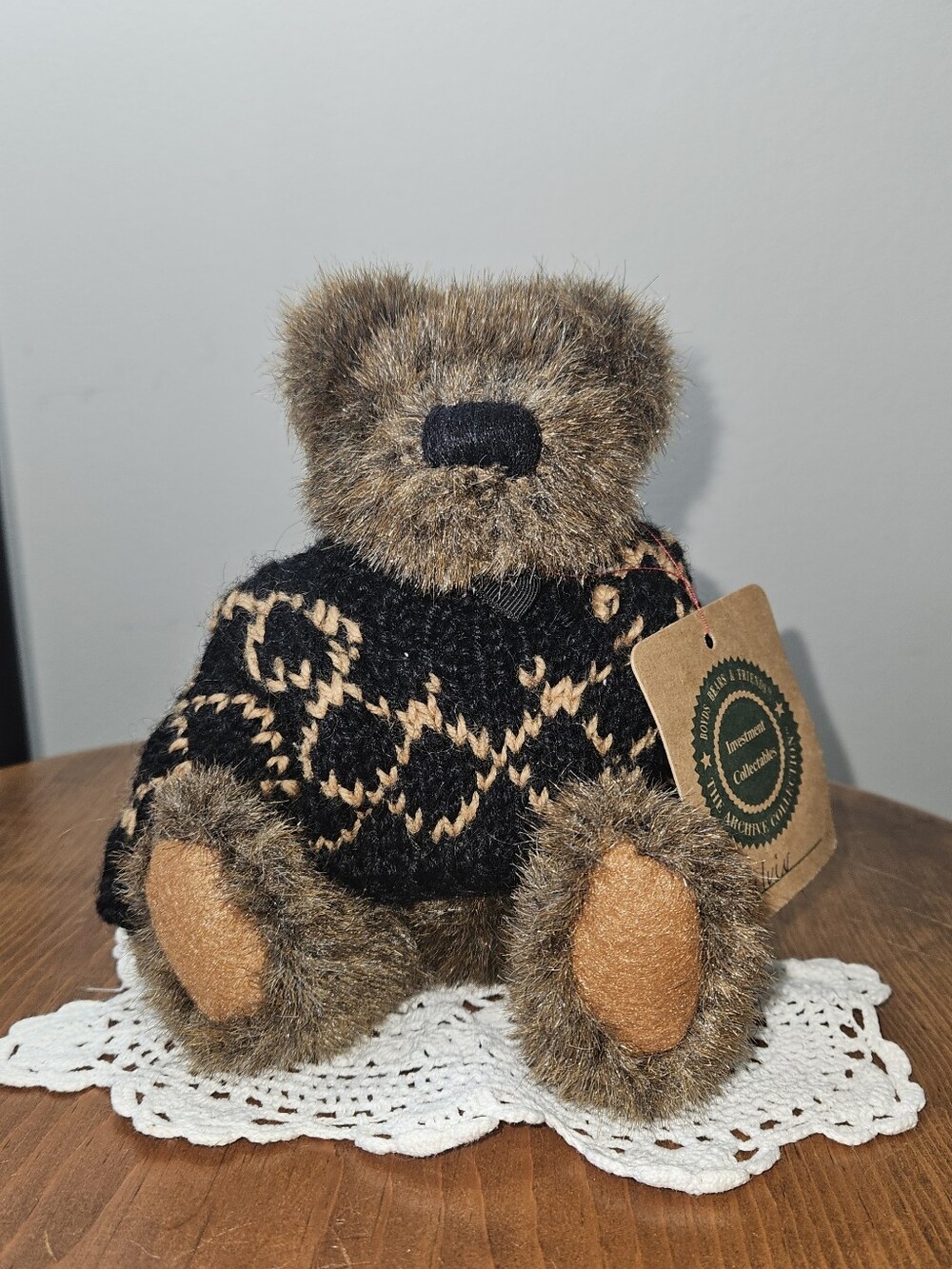 ●Vintage•1996● Boyds Bear "Calvin Ellis" #91223 NWT Archive Collection 8"